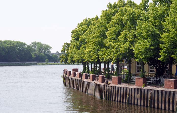 Blick auf die Maritime Meile in Vegesack