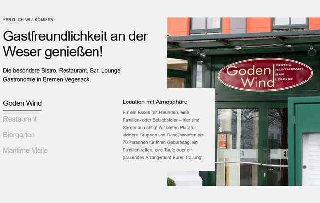 Neue Website Restaurant Goden Wind